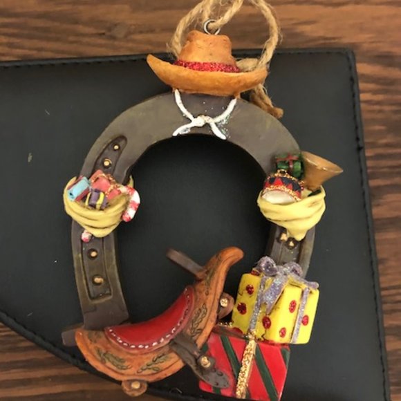 KURT ADLER WESTERN HORSESHOE CHRISTMAS ORN… - Picture 4 of 5